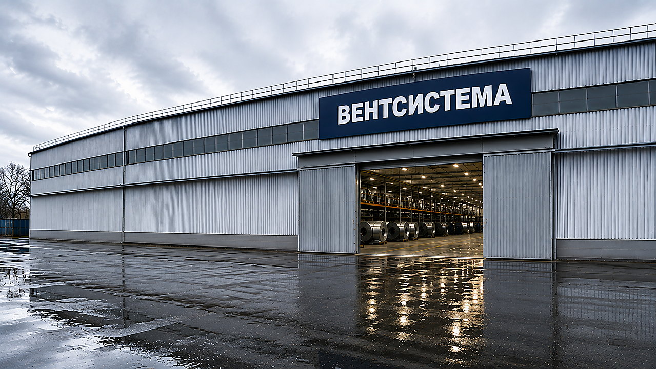 Фасад завода ВЕНТСИСТЕМА в Мытищах